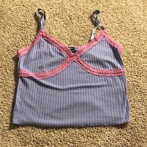 Pink and purple crop top